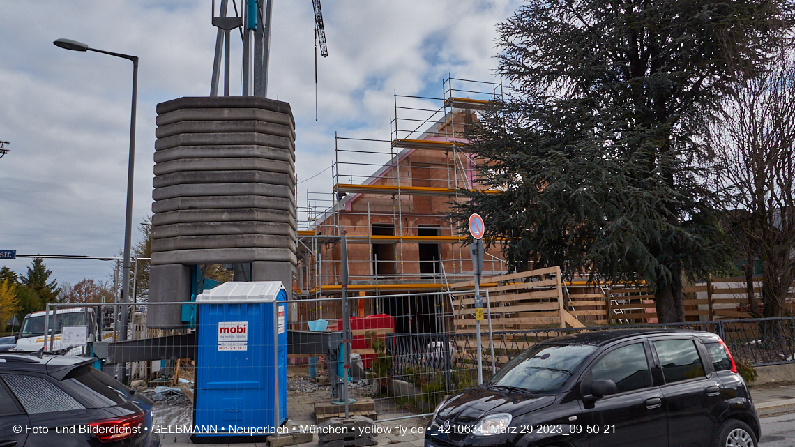 31.03.2023 - Baustelle zu einem Mehrfamilienhaus in der Niederalmstraße 16